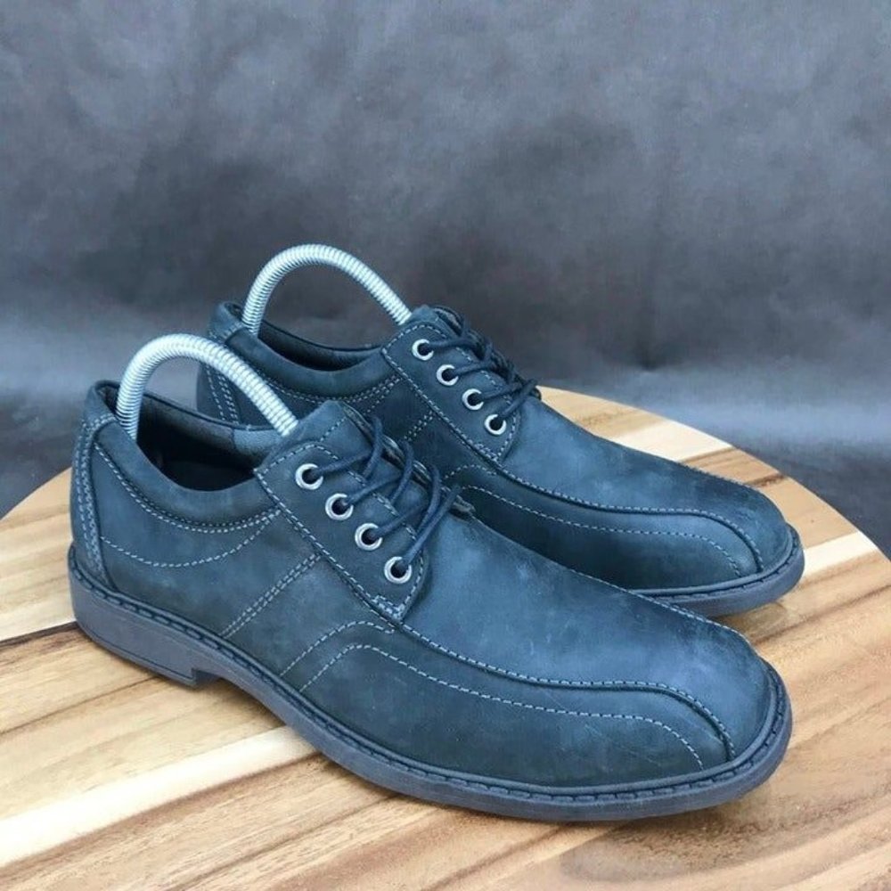 St. John's Bay Black Memory Foam Oxford Shoes Lace Up Mens Size 9